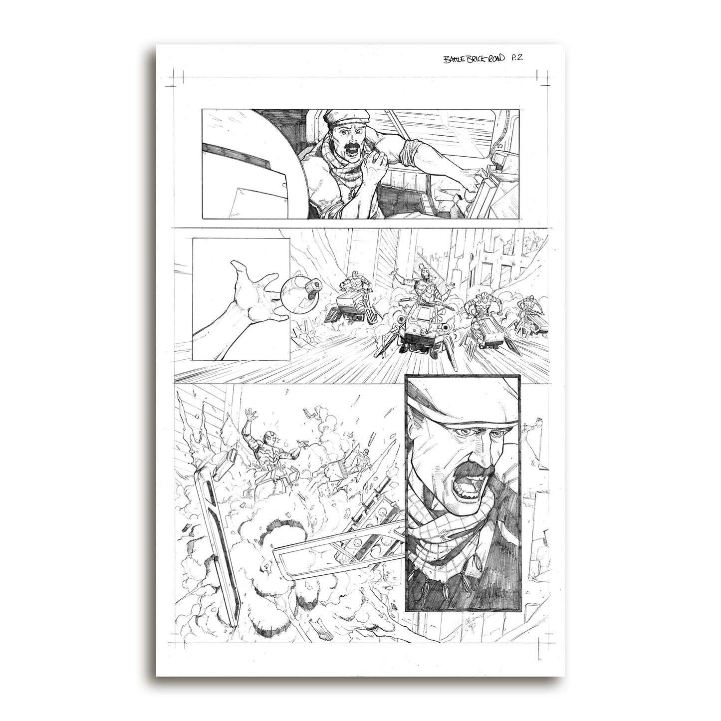 Battle Brick Road Vol 1 Original Art Page 8