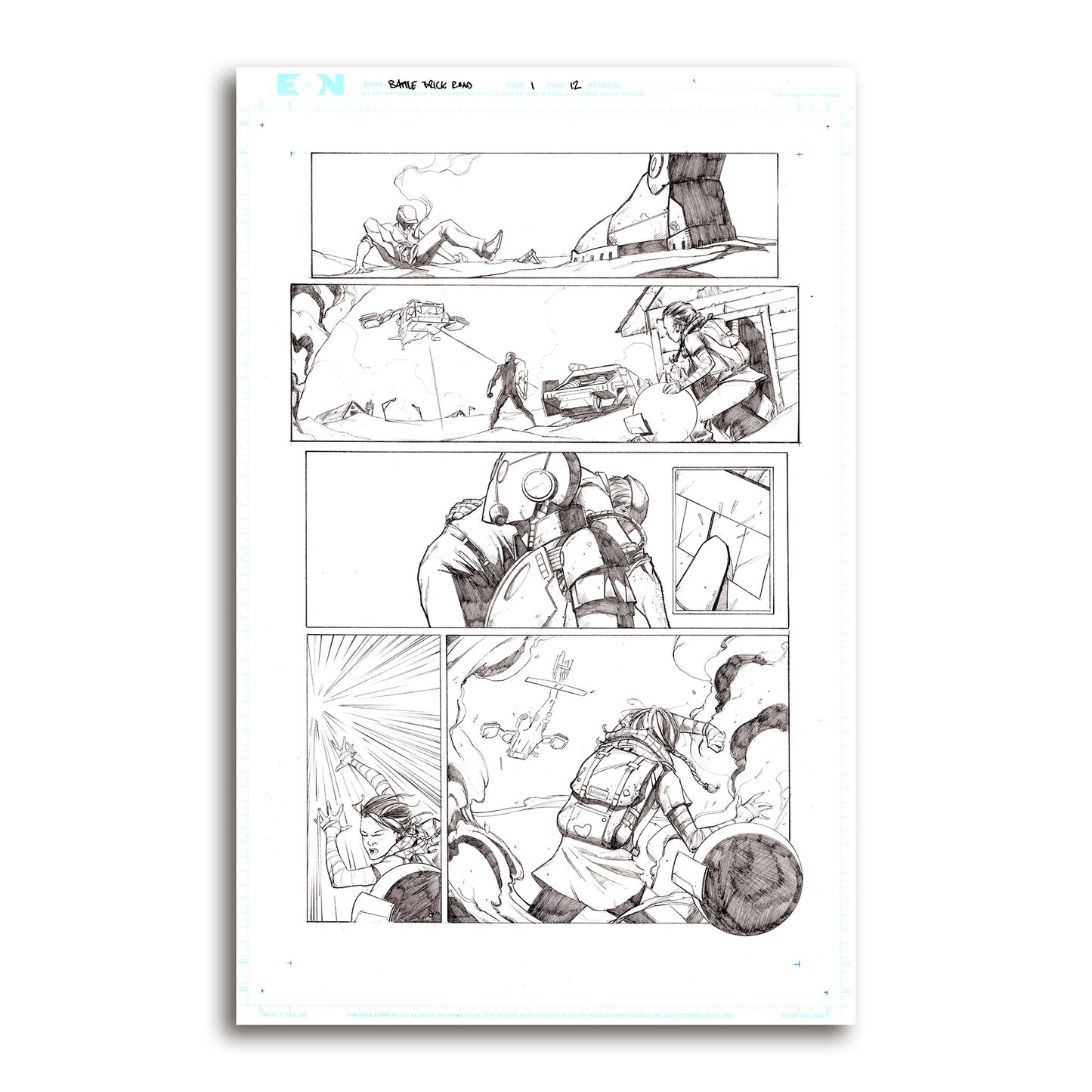 Battle Brick Road Vol 1 Original Art Page 17