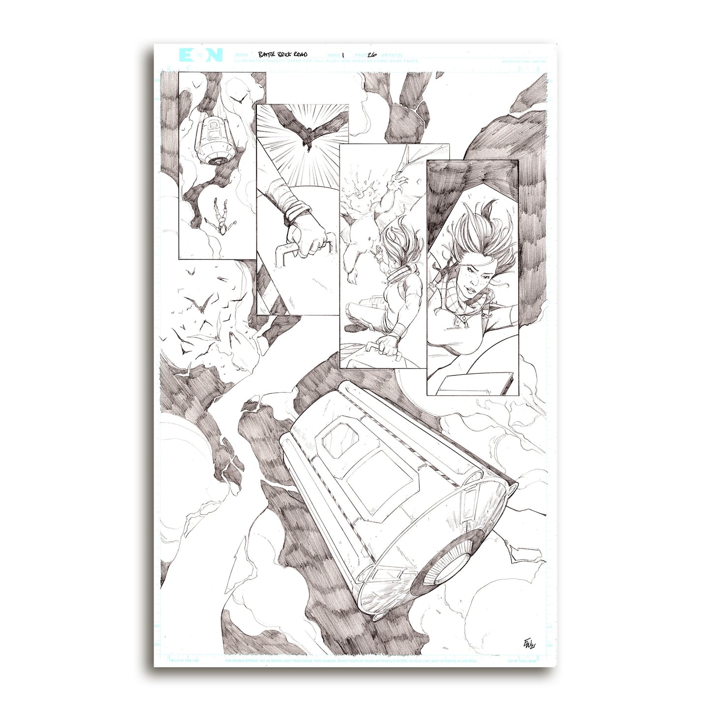Battle Brick Road Vol 1 Original Art Page 26