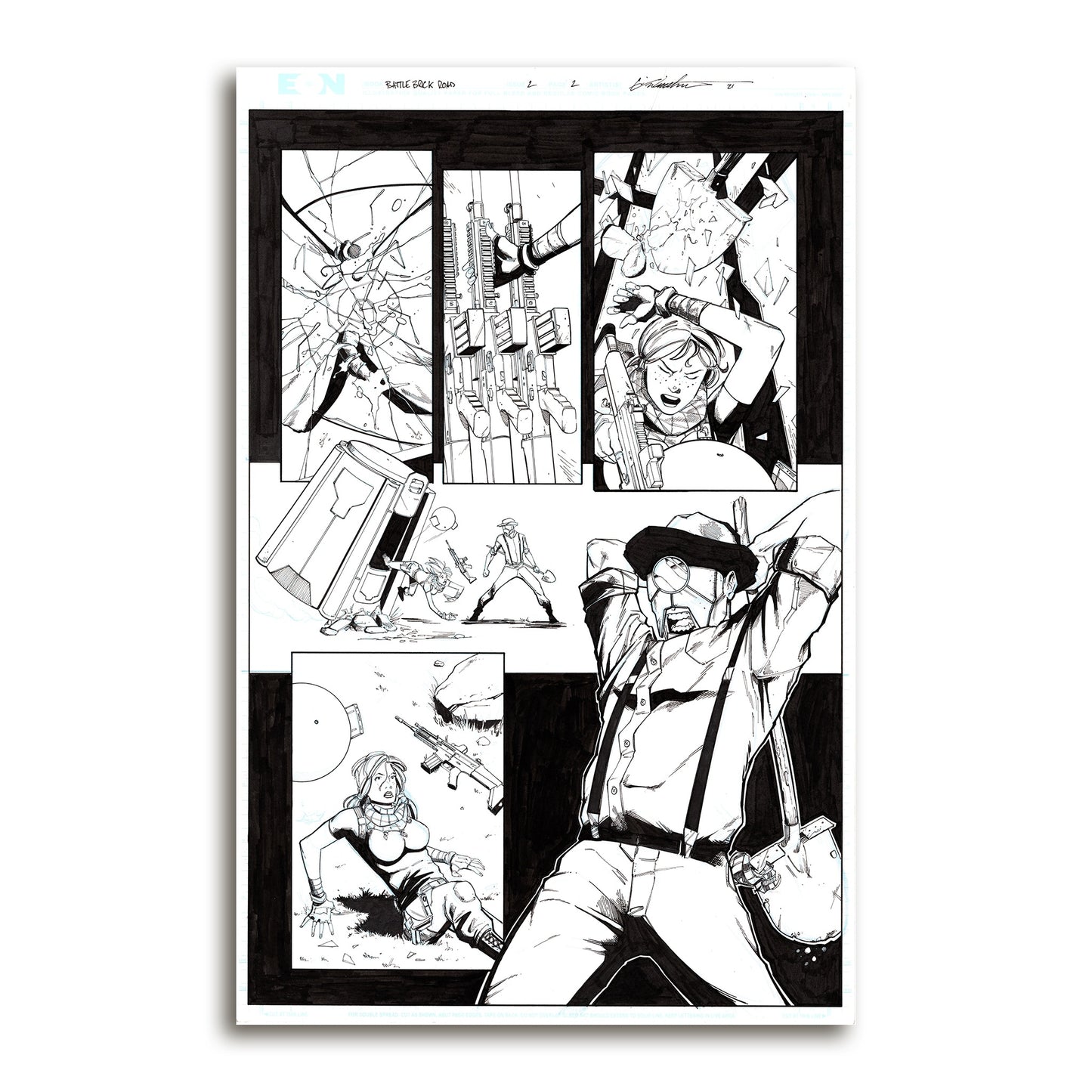 Battle Brick Road Vol 1 Original Art Page 28