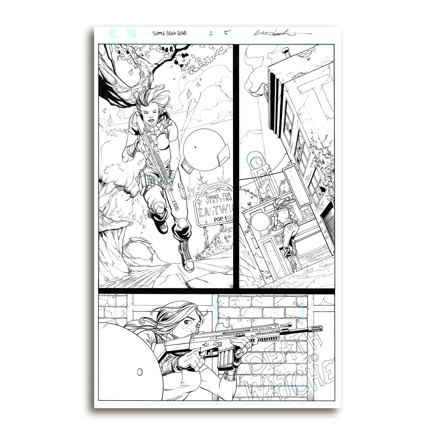 Battle Brick Road Vol 1 Original Art Page 31